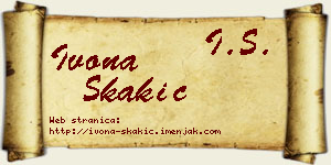 Ivona Skakić vizit kartica
